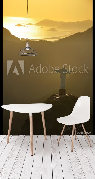 Picture of Aerial view of Christ on Corcovado Hill Rio de Janeiro Brazil